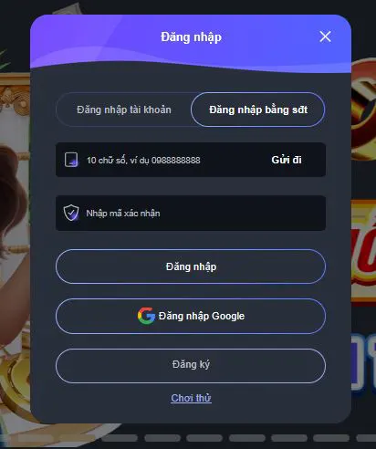 Đăng ký 88i bằng SĐT