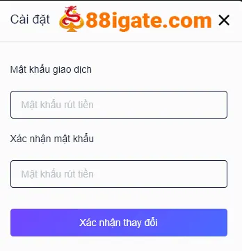 Mật khẩu rút tiền tại 88i