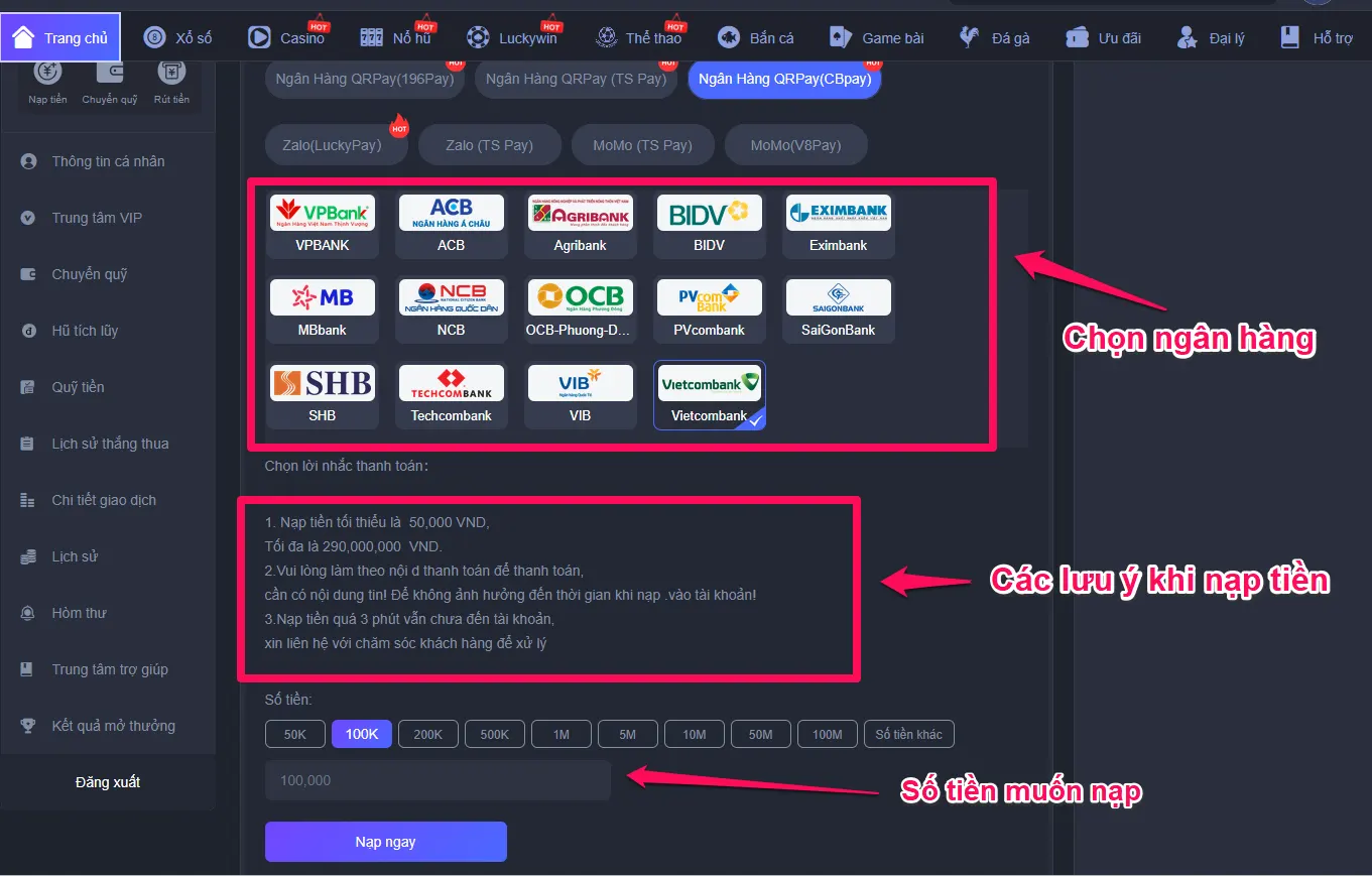 Nạp tiền 88i bằng QR